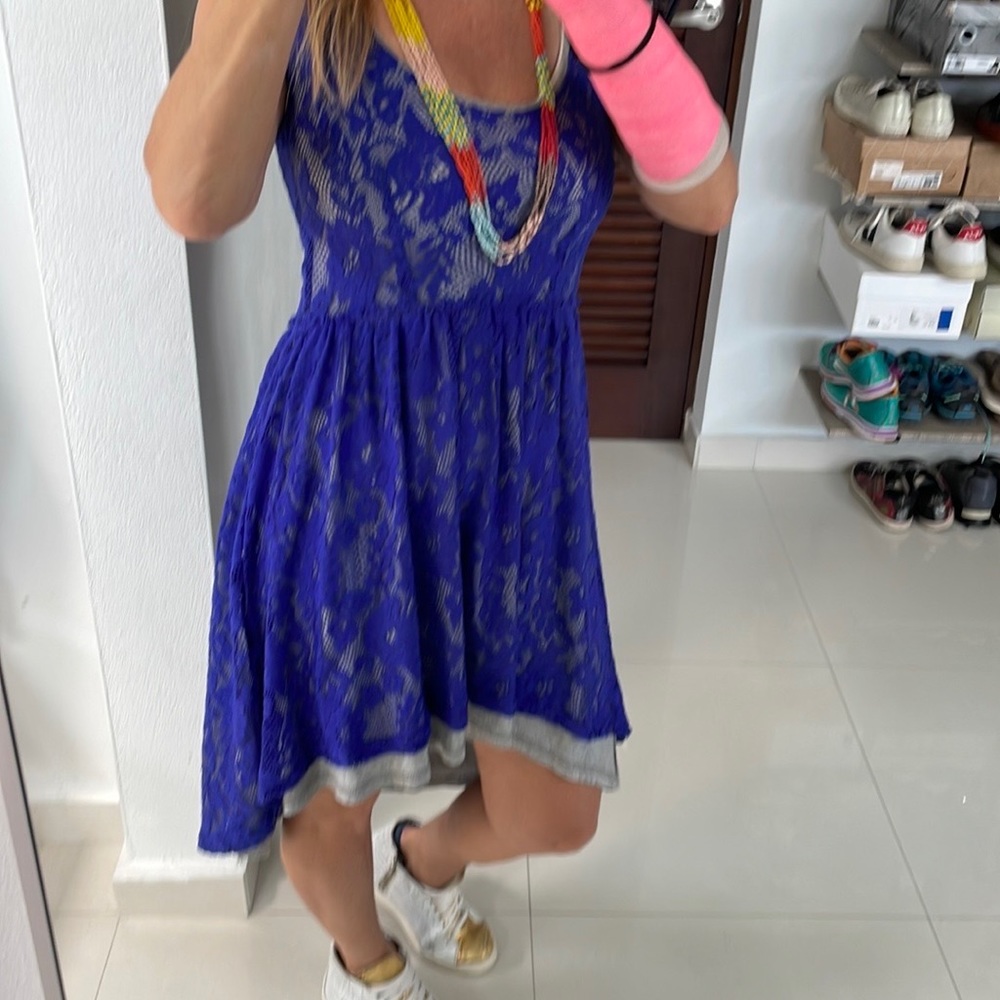 Asos lace high lo summer dress